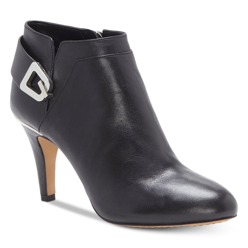 Like new! Vince Camuto Leather heeled buckle dress boots size 8.5